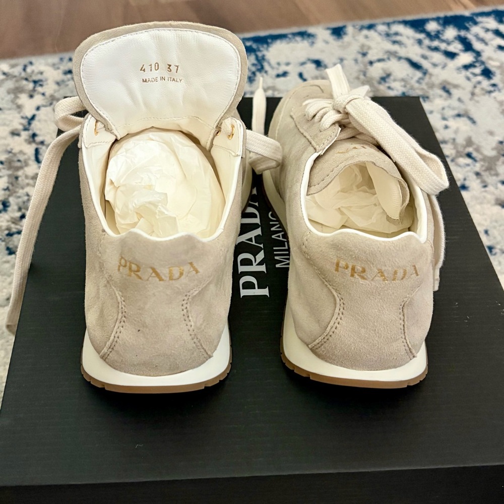Prada Pomice Camoscio Suede Sneakers - EU 37 / US 7 - Picture 9 of 11